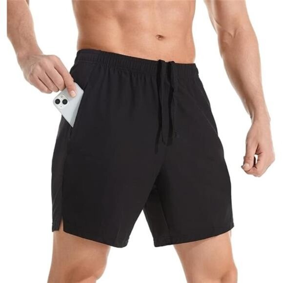 NEW Gerlobal 7" Athletic Running Shorts with Zipper Pockets, Men's L - Picture 1 of 8